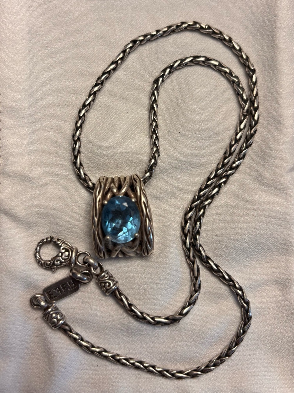 EFFY Blue Topaz Sterling Silver Necklace